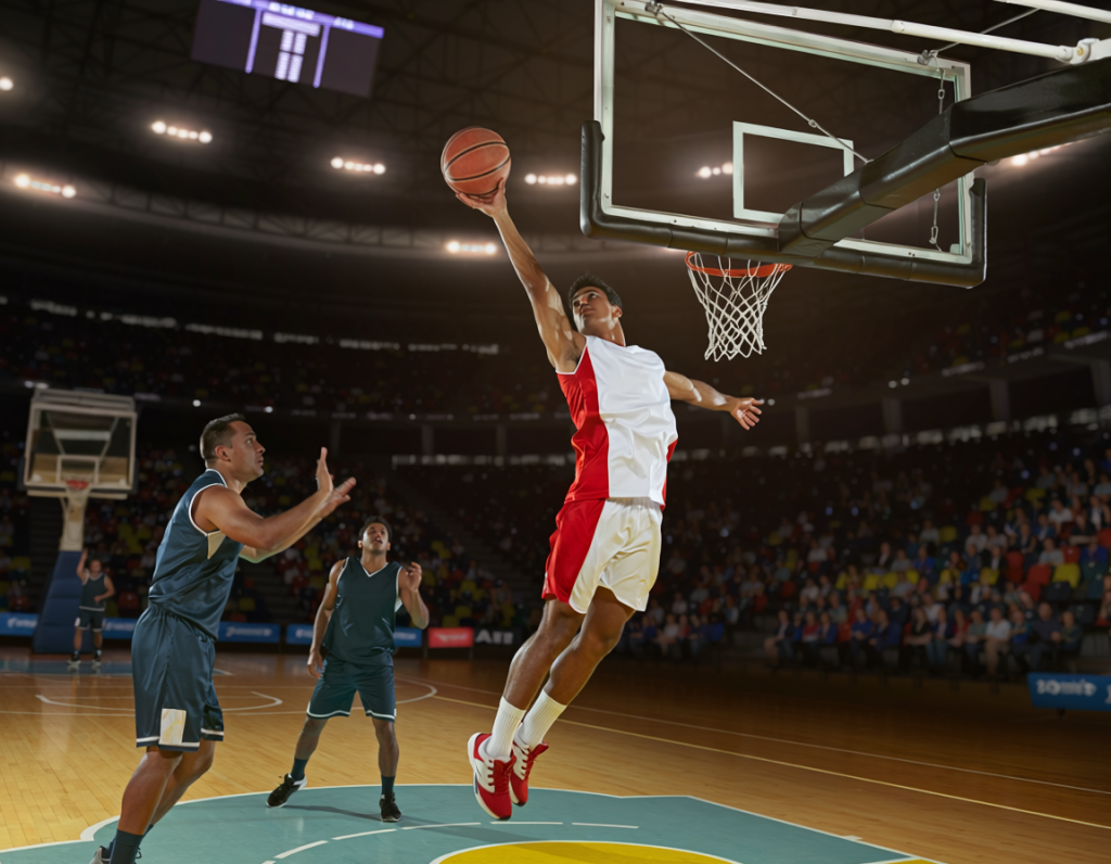 Firefly basketball player scoring a shot